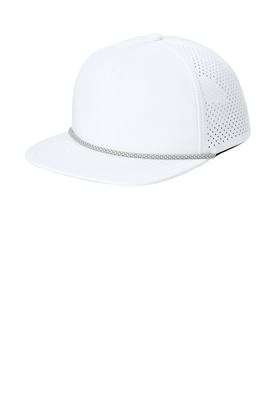 White OGIO 5-Panel Rope Performance Cap (OG607) - Hat, front view