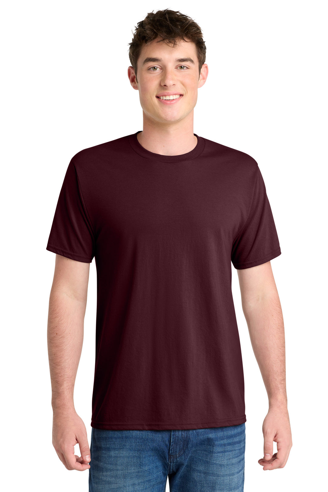 Port & Company Performance Blend (PC381) - Cotton Shirt — Athletic Maroon