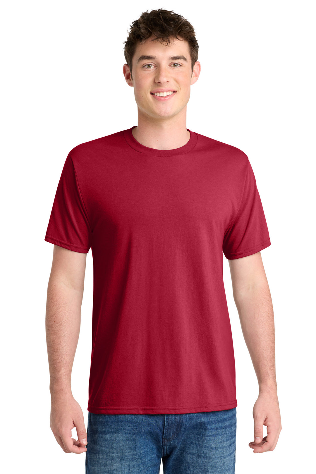 Port & Company Performance Blend (PC381) - Cotton Shirt — Red