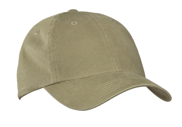 Khaki Port Authority Garment-Washed Cap (PWU) - Hat, front view