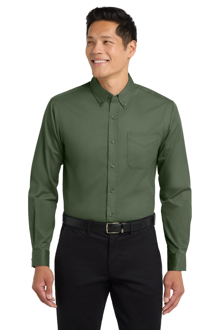 Clover Green Port Authority Easy Care Long Sleeve (S608) - Button-Down, front view