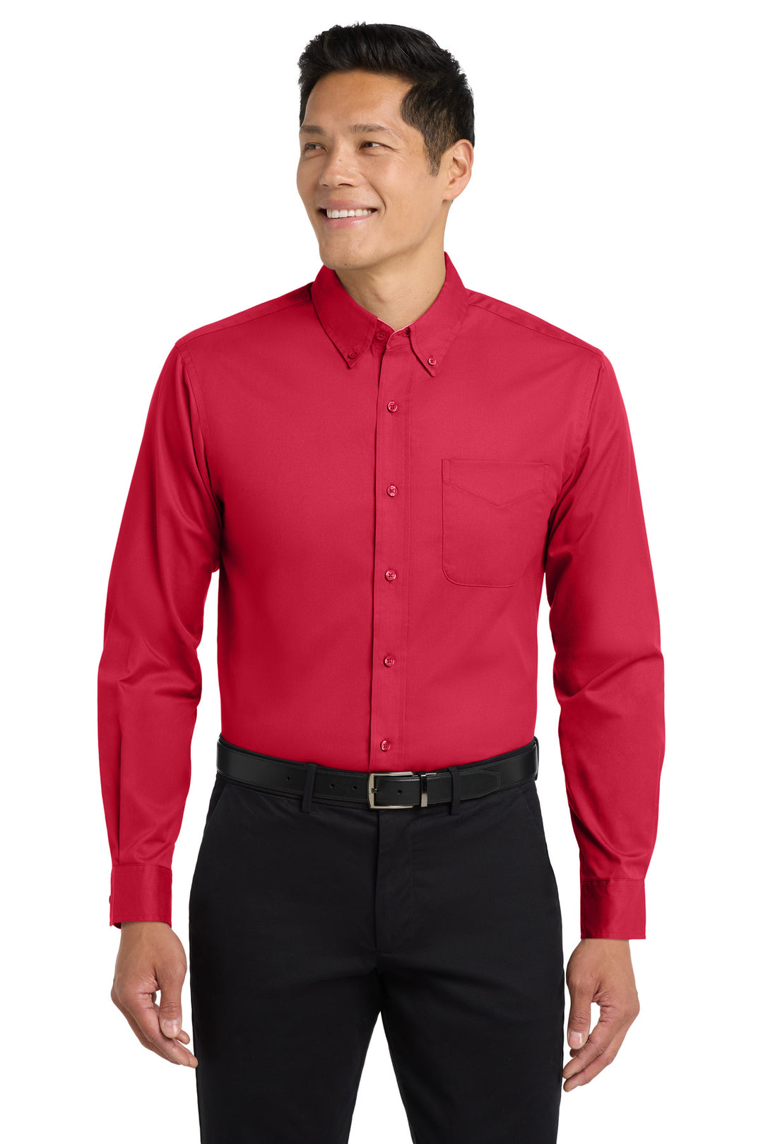 Port Authority Easy Care Long Sleeve (S608) - Button-Down — Red