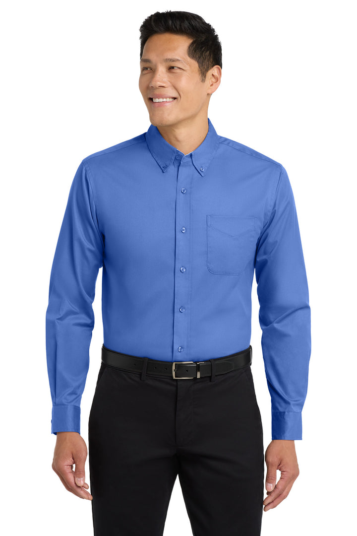 Ultramarine Blue Port Authority Easy Care Long Sleeve (S608) - Button-Down, front view