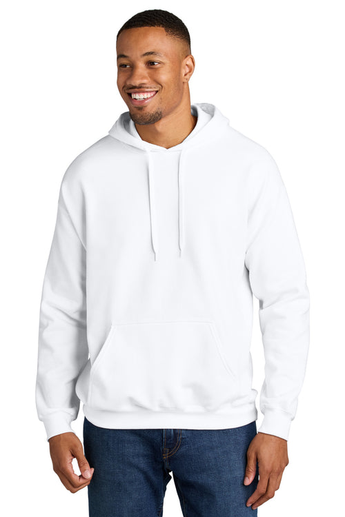 White Gildan Softstyle Midweight (SF500) Hoodie, front view