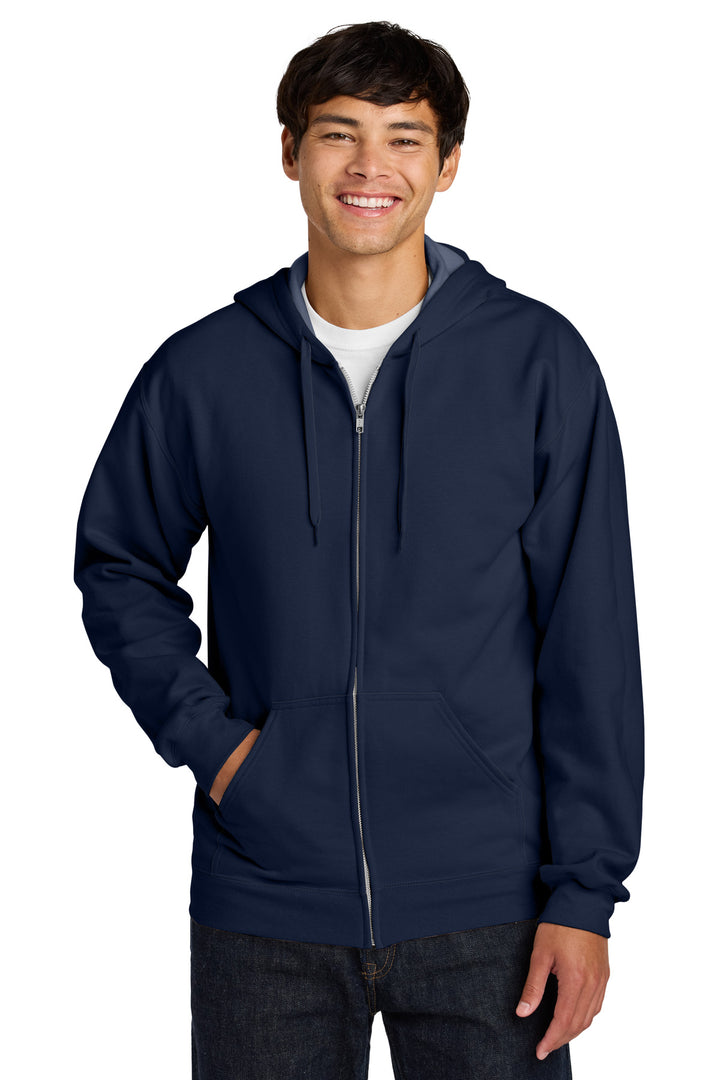 Gildan SF600 Softstyle Full-Zip Hoodie — Navy