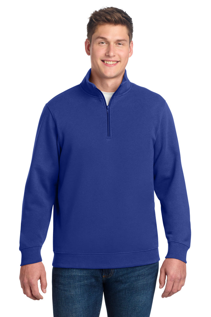 True Royal Sport-Tek 1/4-Zip Sweatshirt (ST253) - Quarter-Zip, front view