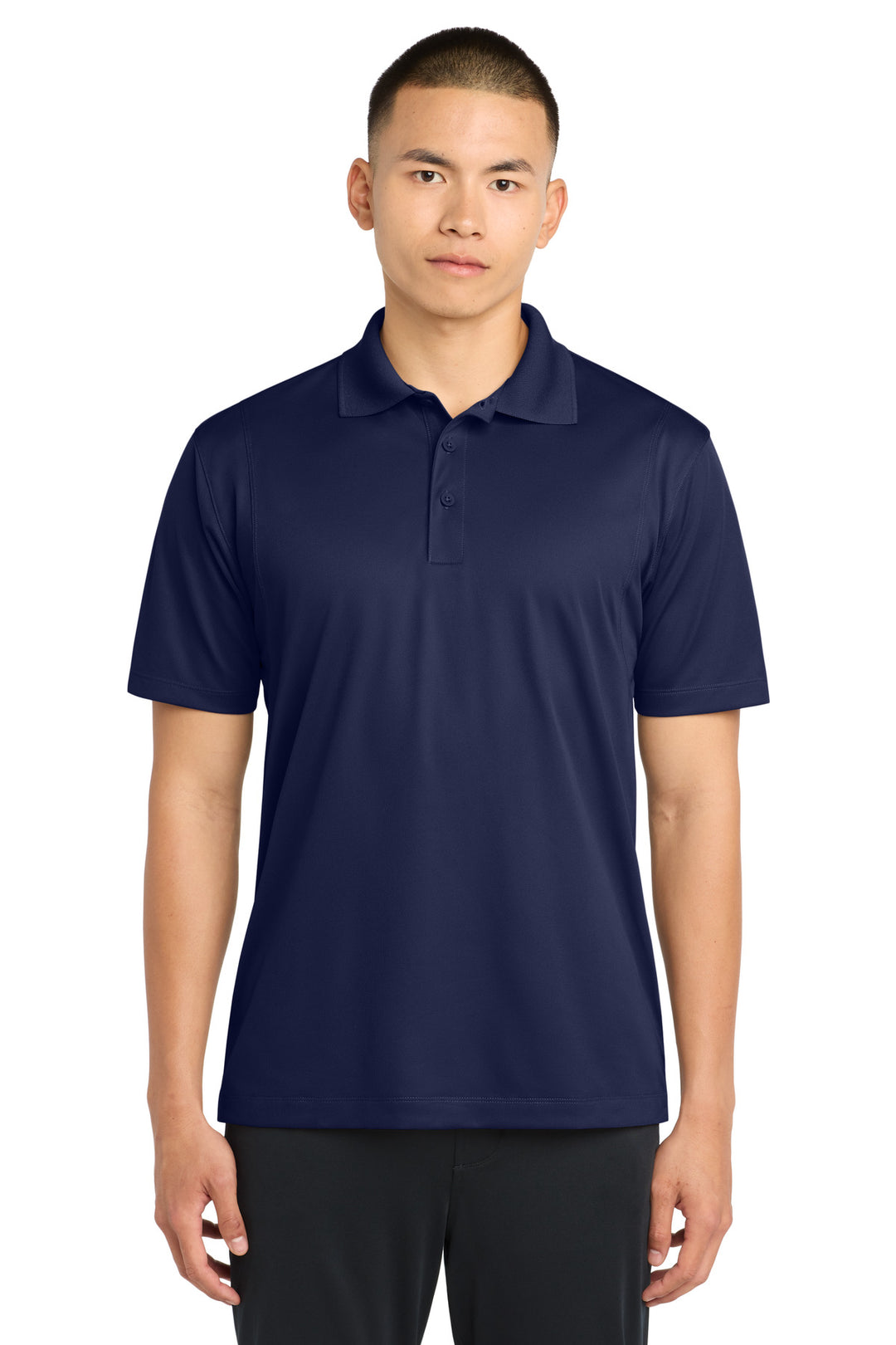 True Navy Sport-Tek Micropique Sport-Wick Polo (ST650), front view