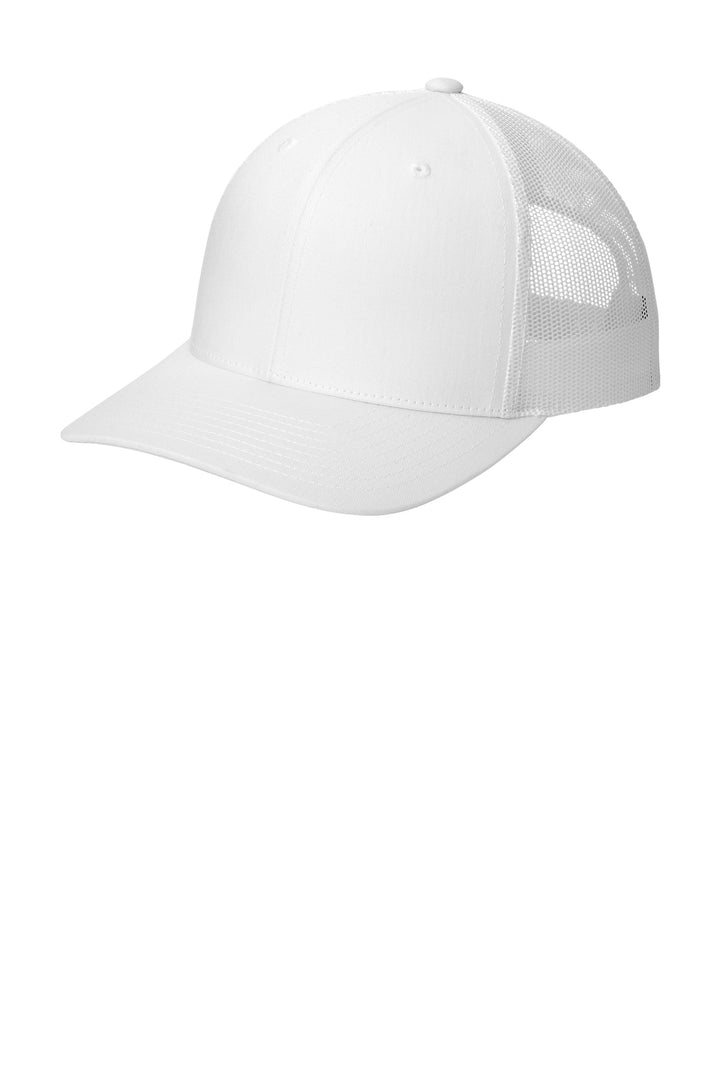 White Sport-Tek YP Classics Retro Trucker Cap. (STC39) - Hat, front view