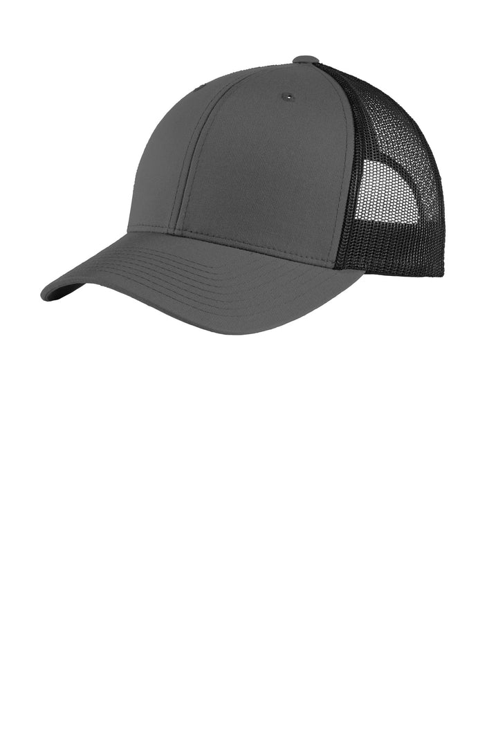 Graphite/ Black Sport-Tek YP Classics Retro Trucker Cap. (STC39) - Hat, front view