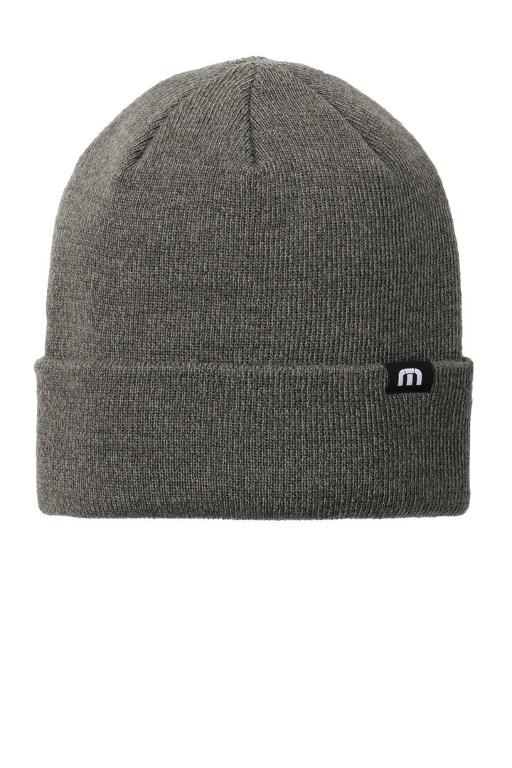 TravisMathew Solid Cuffed Beanie (TM1MY394) - Beanie — Dark Grey Heather