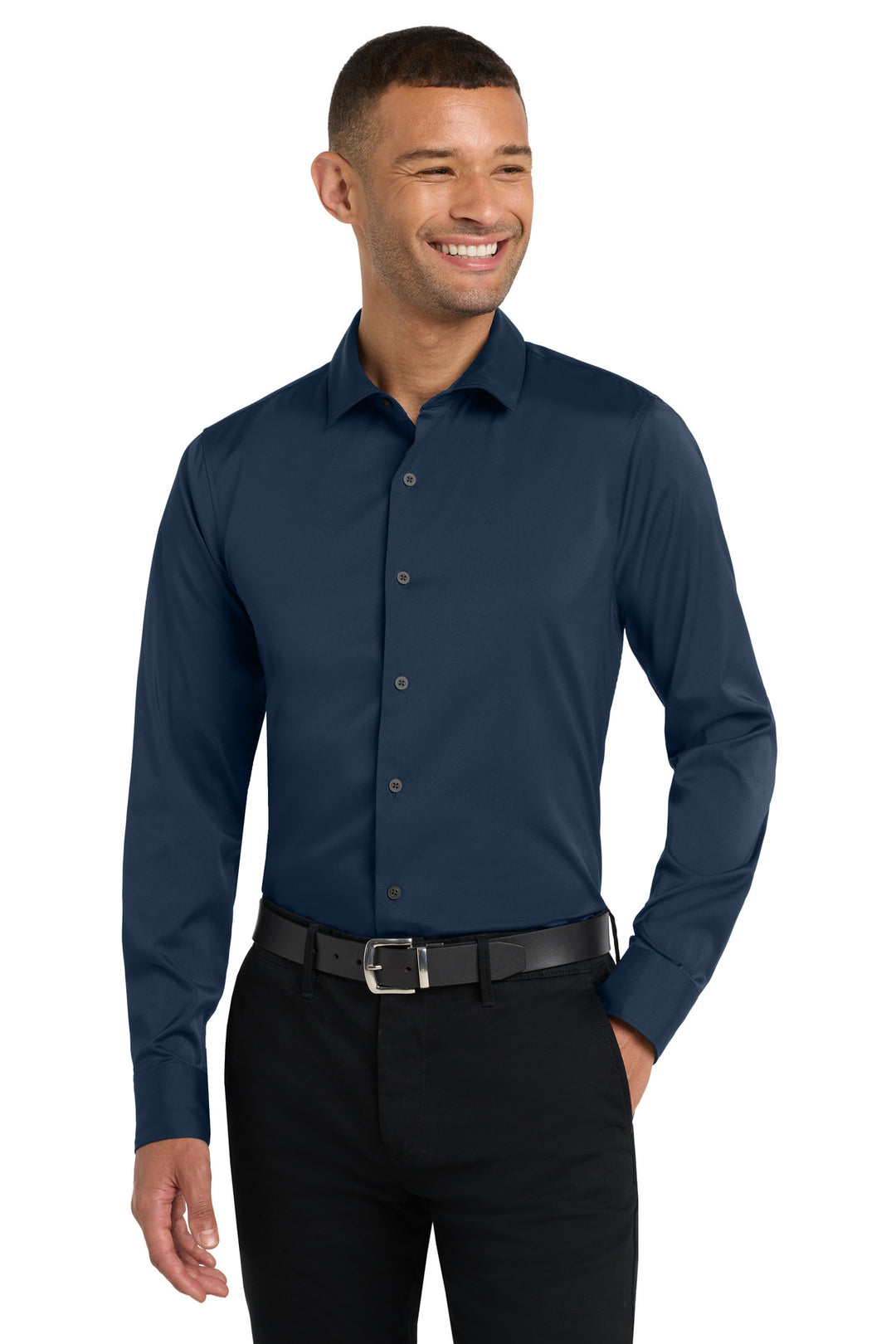 Port Authority City Stretch Shirt (W680) — River Blue Navy